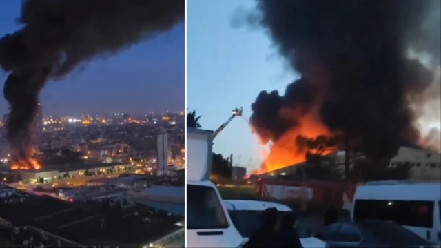 İstanbul'da büyük fabrika yangını!